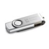 Swivel USB flash drive silver with logo engraving